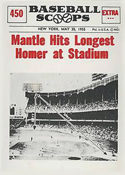 1961 Nu-Cards Baseball Scoops #450 Mickey Mantle  Front