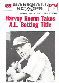 1961 Nu-Cards Baseball Scoops #459 Harvey Kuenn   Front