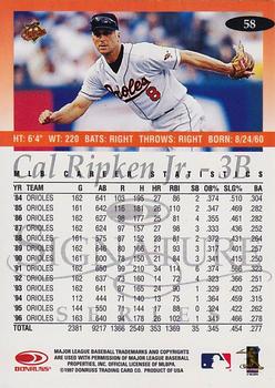 1997 Donruss Signature Series #58 Cal Ripken Jr. Back