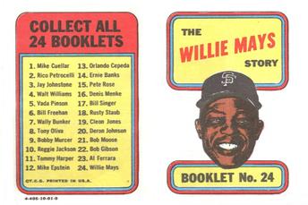 1970 Topps - Booklets #24 Willie Mays Front