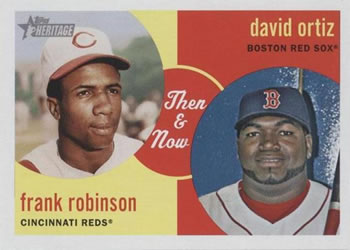 2008 Topps Heritage - Then & Now #TN9 Frank Robinson / David Ortiz Front