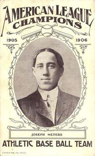 1906 Lincoln Publishing Philadelphia A's Postcards #NNO Joseph Myers Front