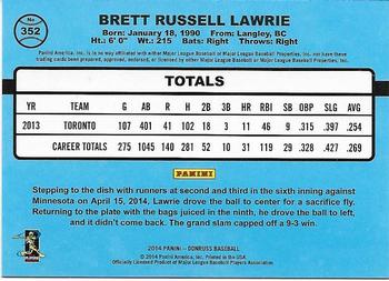 2014 Donruss - Press Proofs Silver #352 Brett Lawrie Back