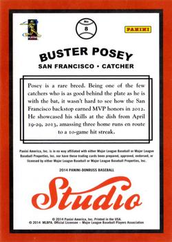 2014 Donruss - Studio Series 1 #8 Buster Posey Back