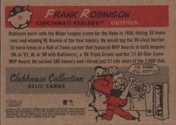 2007 Topps Heritage - Clubhouse Collection Relics #CC-FR Frank Robinson Back
