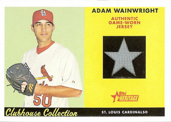 2007 Topps Heritage - Clubhouse Collection Relics #CC-AW Adam Wainwright Front