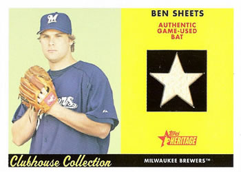 2007 Topps Heritage - Clubhouse Collection Relics #CC-BS Ben Sheets Front