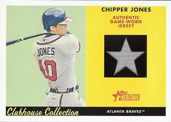 2007 Topps Heritage - Clubhouse Collection Relics #CC-CHJ Chipper Jones Front