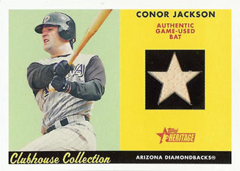 2007 Topps Heritage - Clubhouse Collection Relics #CC-CSJ Conor Jackson Front