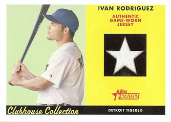 2007 Topps Heritage - Clubhouse Collection Relics #CC-IR Ivan Rodriguez Front