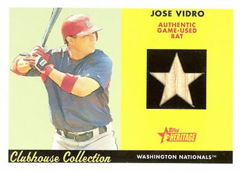 2007 Topps Heritage - Clubhouse Collection Relics #CC-JV Jose Vidro Front