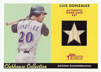 2007 Topps Heritage - Clubhouse Collection Relics #CC-LG Luis Gonzalez Front