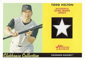 2007 Topps Heritage - Clubhouse Collection Relics #CC-TH Todd Helton Front
