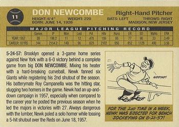 2011 Ronnie Joyner Commemorative 1957 Brooklyn Dodgers #11 Don Newcombe Back