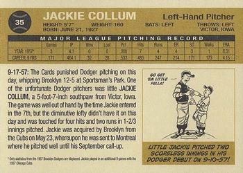 2011 Ronnie Joyner Commemorative 1957 Brooklyn Dodgers #35 Jackie Collum Back