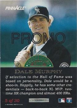 1993 Pinnacle Cooperstown - Promos #5 Dale Murphy Back