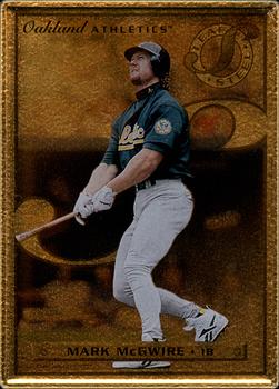1996 Leaf Preferred - Steel Gold Promos #14 Mark McGwire Front