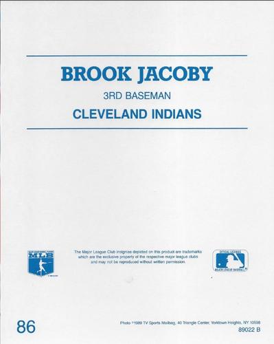 1989 TV Sports Mailbag #86 Brook Jacoby Back