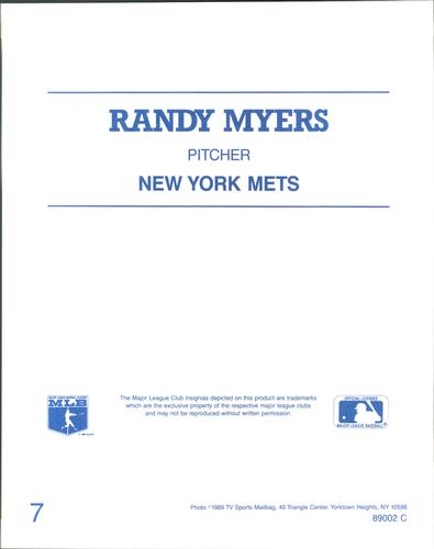 1989 TV Sports Mailbag #7 Randy Myers Back