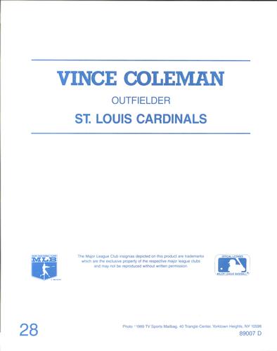 1989 TV Sports Mailbag #28 Vince Coleman Back