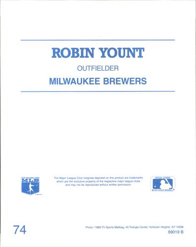 1989 TV Sports Mailbag #74 Robin Yount Back