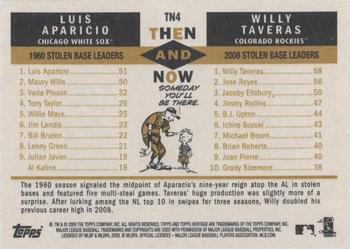 2009 Topps Heritage - Then and Now #TN4 Luis Aparicio / Willy Taveras Back