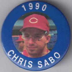 1990 MLBPA Baseball Buttons #NNO Chris Sabo Front