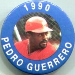 1990 MLBPA Baseball Buttons #NNO Pedro Guerrero Front