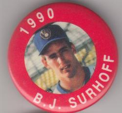1990 MLBPA Baseball Buttons #NNO B.J. Surhoff Front