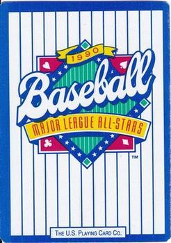 1990 U.S. Playing Card Co. Major League All-Stars Playing Cards - Silver Edge #4♦ Roberto Alomar Back