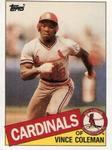 1990 Topps Doubleheaders #NNO Vince Coleman Back