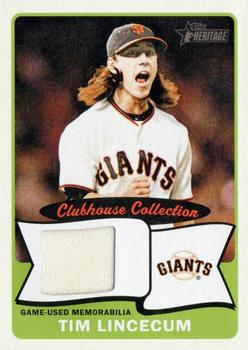 2014 Topps Heritage - Clubhouse Collection Relics #CCR-TL Tim Lincecum Front