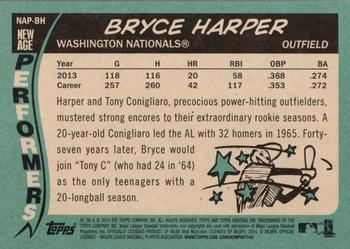 2014 Topps Heritage - New Age Performers #NAP-BH Bryce Harper Back