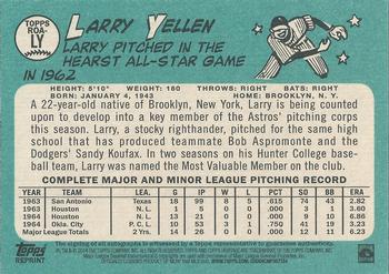 2014 Topps Heritage - Real One Autographs #ROA-LY Larry Yellen Back