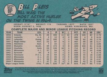 2014 Topps Heritage - Real One Autographs #ROA-BP Bill Pleis Back