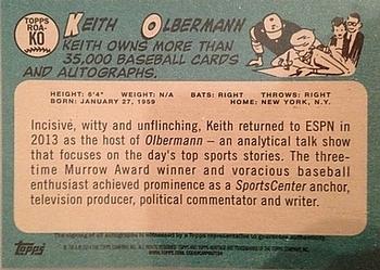 2014 Topps Heritage - Real One Autographs #ROA-KO Keith Olbermann Back