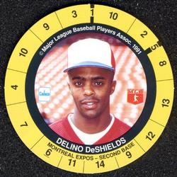 1991 Cadaco Discs #NNO Delino DeShields Front