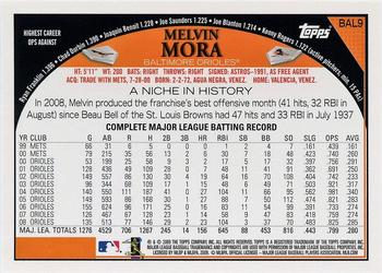 2009 Topps Baltimore Orioles #BAL9 Melvin Mora Back