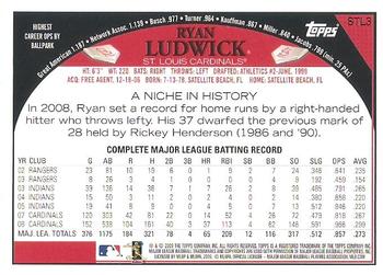2009 Topps St. Louis Cardinals #STL3 Ryan Ludwick Back