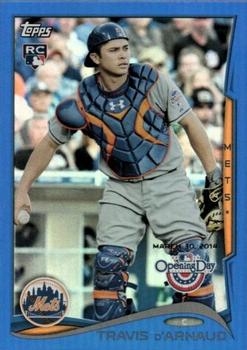 2014 Topps Opening Day - Blue #214 Travis d'Arnaud Front