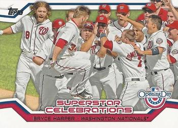 2014 Topps Opening Day - Superstar Celebrations #SC-22 Bryce Harper Front
