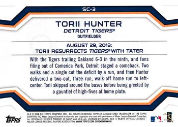 2014 Topps Opening Day - Superstar Celebrations #SC-3 Torii Hunter Back