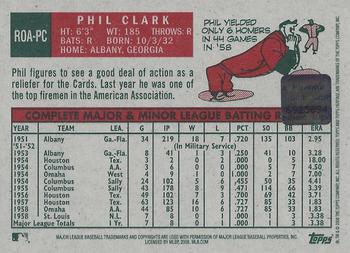 2008 Topps Heritage - Real One Autographs #ROA-PC Phil Clark Back