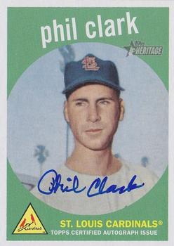 2008 Topps Heritage - Real One Autographs #ROA-PC Phil Clark Front