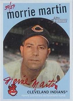 2008 Topps Heritage - Real One Autographs Red Ink #ROA-MM Morrie Martin Front