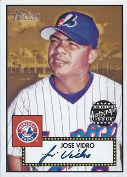 2001 Topps Heritage - Autographs #THA-JV Jose Vidro Front