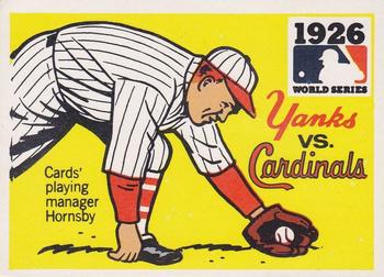 1971 Fleer World Series (Black Backs) #24 1926 - Yankees vs. Cardinals - Rogers Hornsby Front