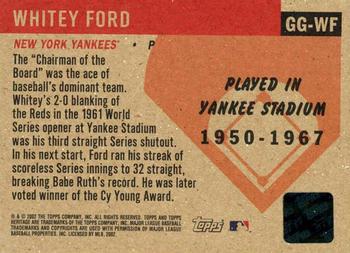 2002 Topps Heritage - Grandstand Glory #GG-WF Whitey Ford Back