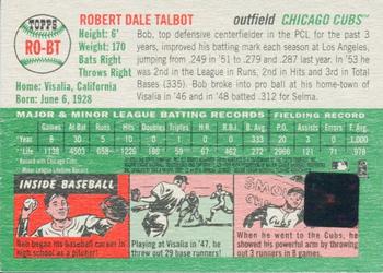 2003 Topps Heritage - Real One Autographs #RO-BT Bob Talbot Back