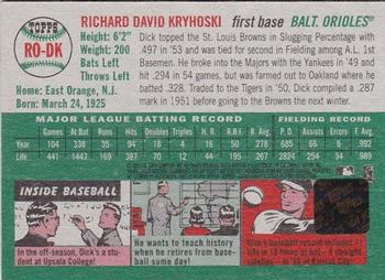2003 Topps Heritage - Real One Autographs #RO-DK Dick Kryhoski Back